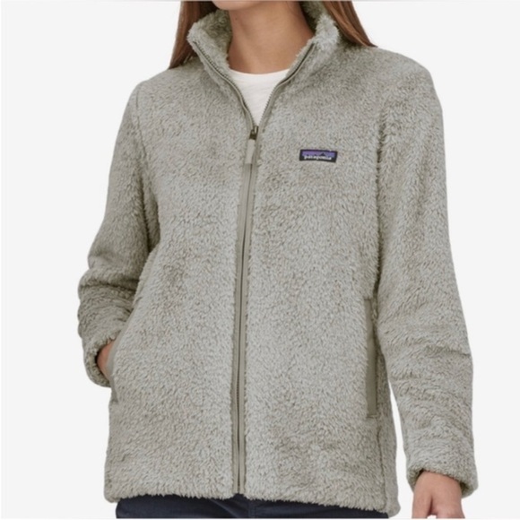 Patagonia Women's Los Gatos Full Zip Up Jacket small | Gray Fleece Sherpa Coat - Picture 1 of 9